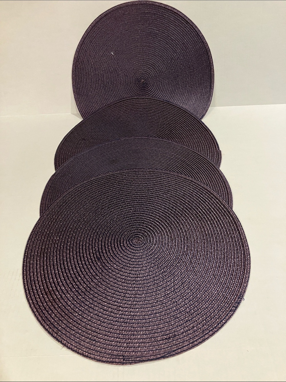 Round Placemats Set - Dark Plum (Set of 4)